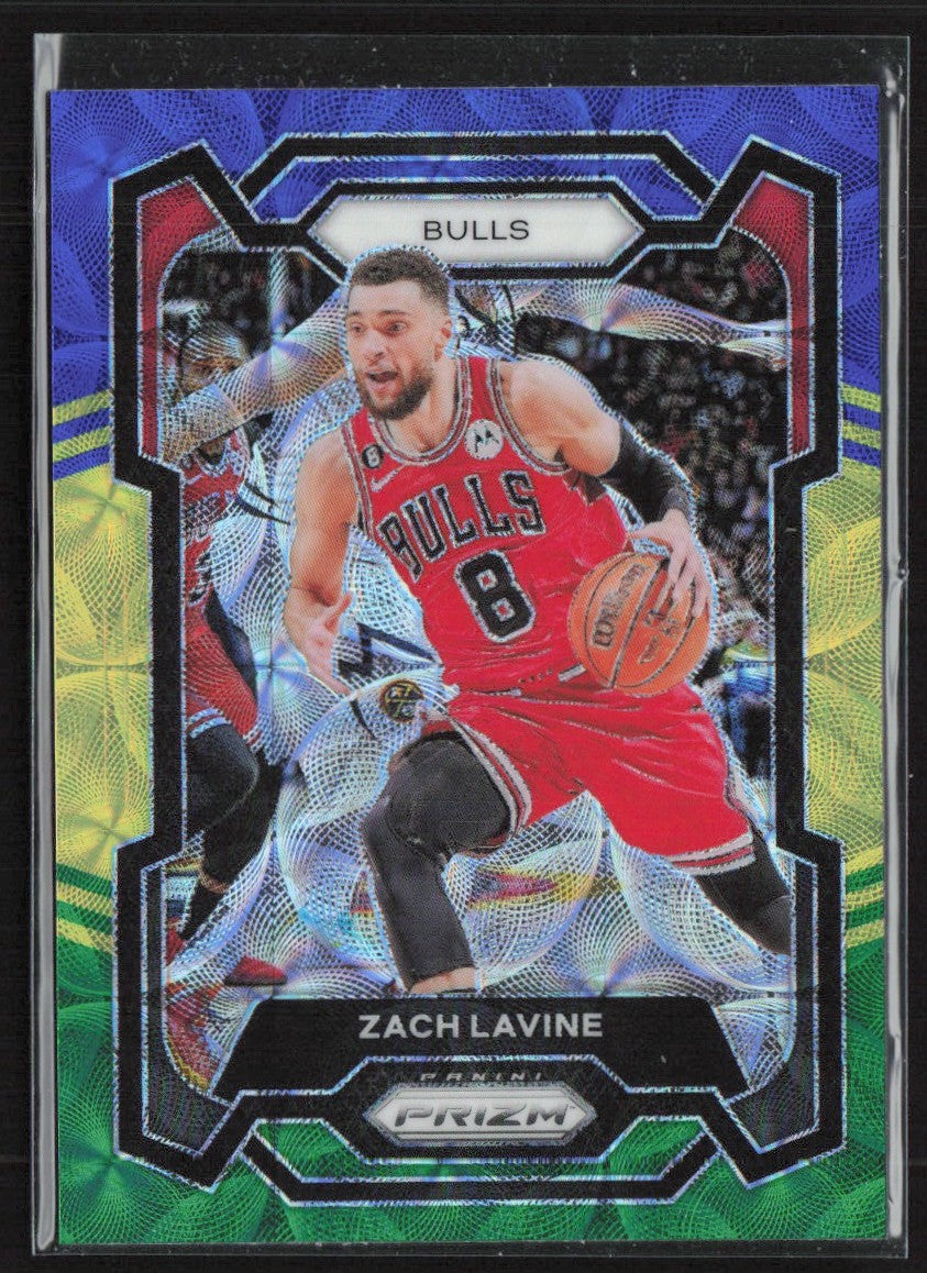Zach LaVine 2023 Panini Prizm Choice Blue Yellow & Green #72 Chicago Bulls