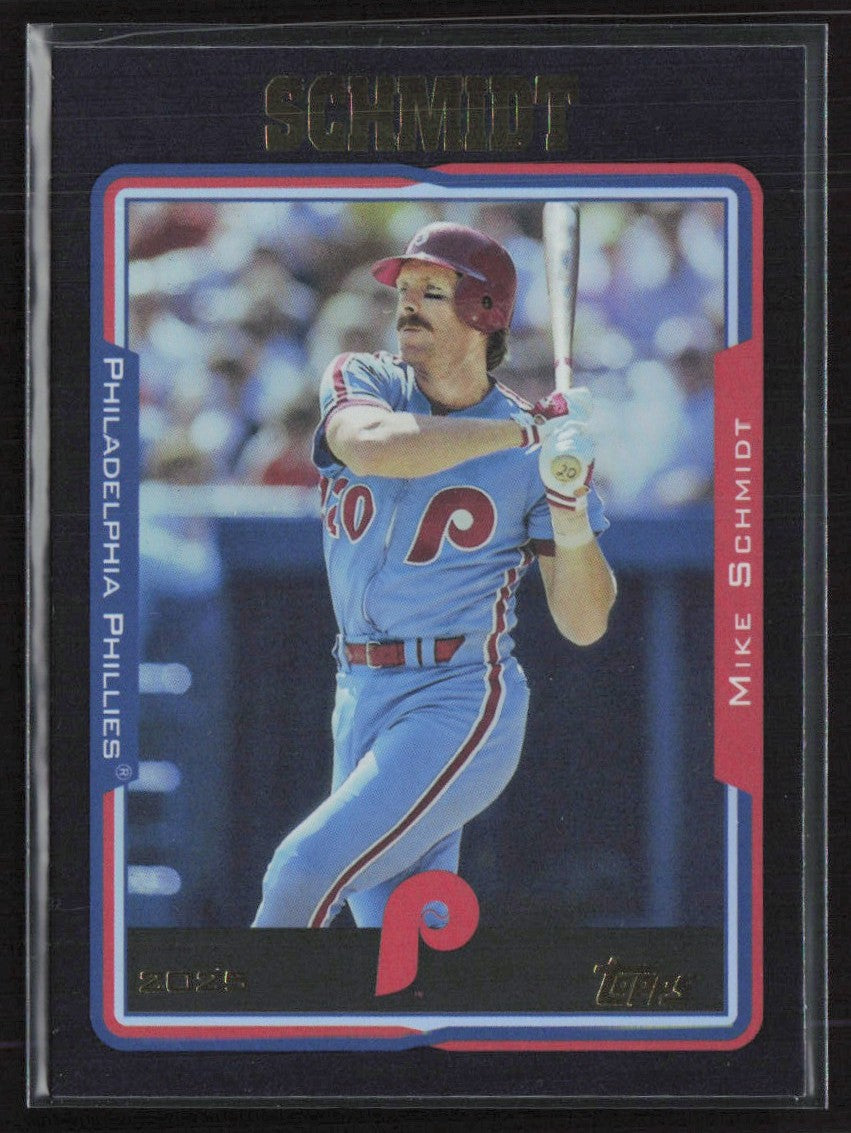 Mike Schmidt 2025 Topps Archives 2005 Black Foilboard #277 Philadelphia Phillies