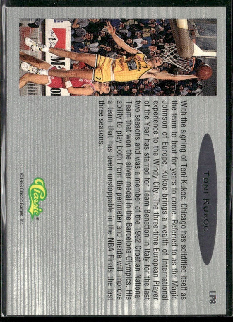 Toni Kukoc 1993 Classic Draft Picks Limited Prints /74500 #LP8
