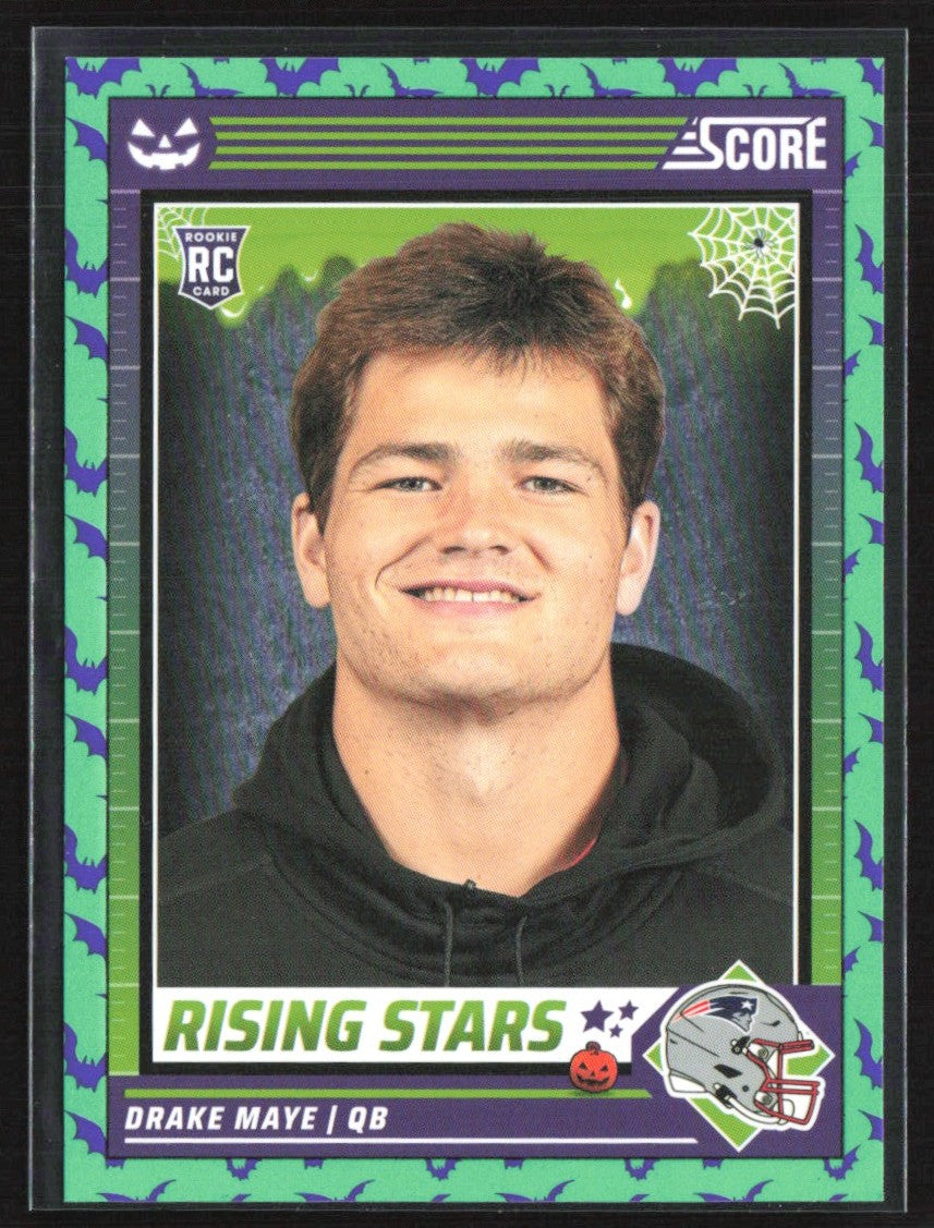 Drake Maye 2024 Score-A-Treat Rising Stars Green Bats RC #17