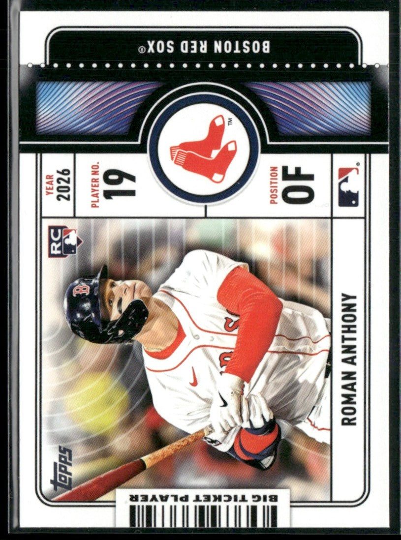 Roman Anthony 2026 Topps Big Ticket Players RC #BTP-23 Boston Red Sox