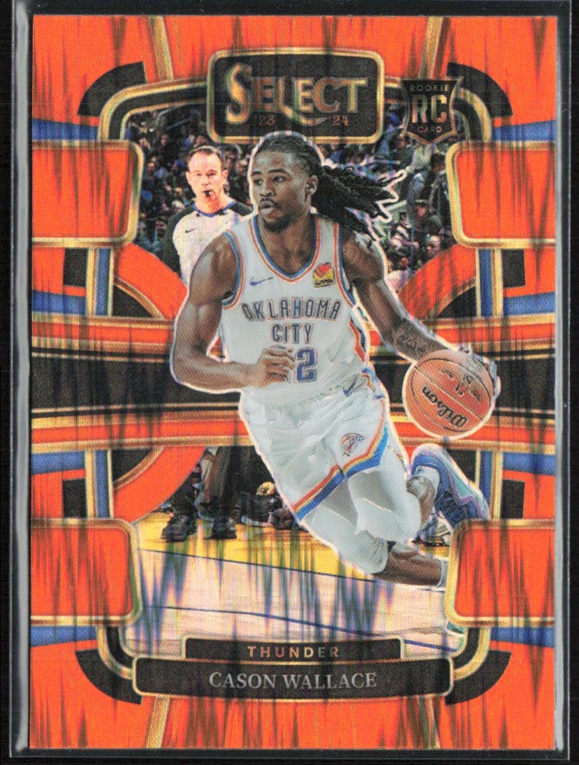 Cason Wallace 2023 Panini Select Concourse Orange Flash Prizm RC #88