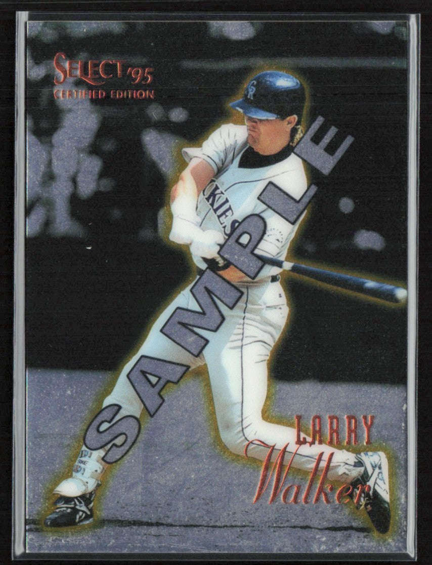 Larry Walker 1995 Select Certified Edition Sample #89 Colorado Rockies
