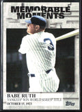 Babe Ruth 2017 Topps Memorable Moments #MM-42 New York Yankees