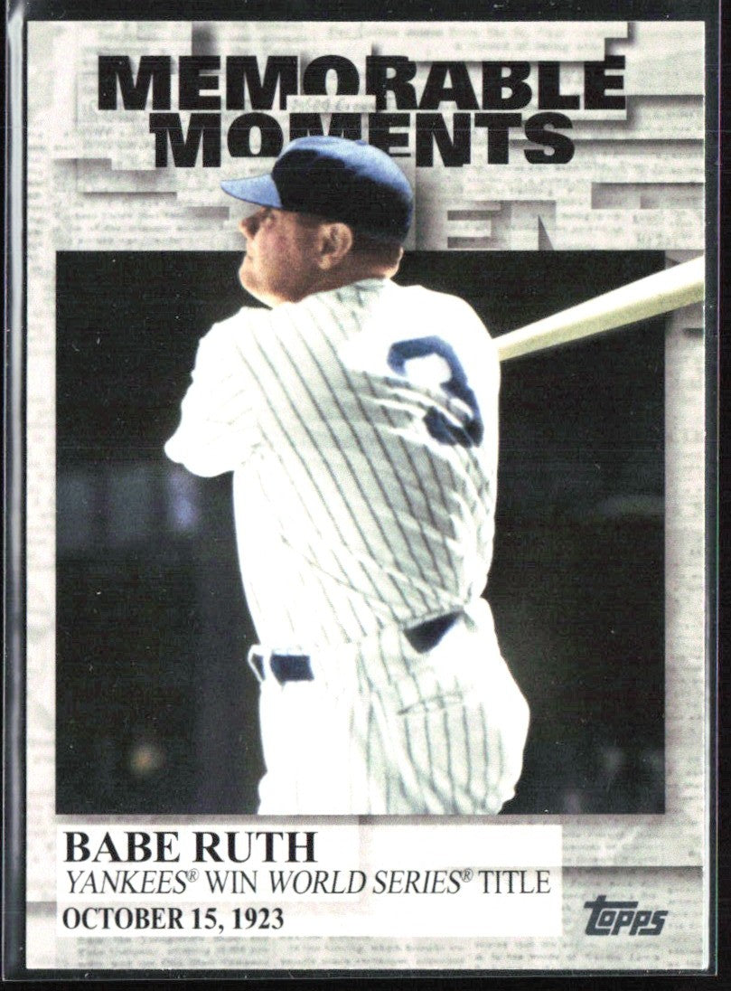 Babe Ruth 2017 Topps Memorable Moments #MM-42 New York Yankees