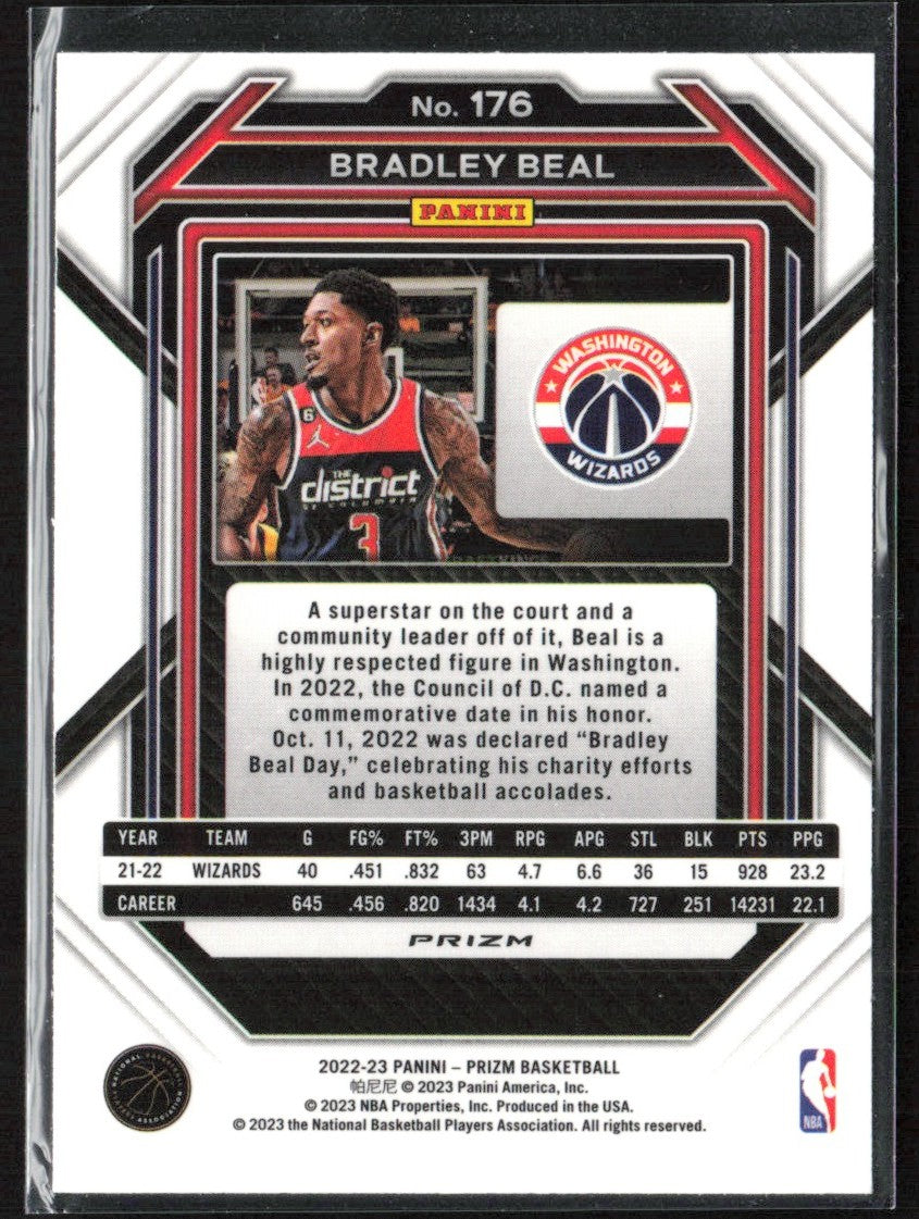 Bradley Beal 2022 Panini Prizm Pulsar #176 Washington Wizards