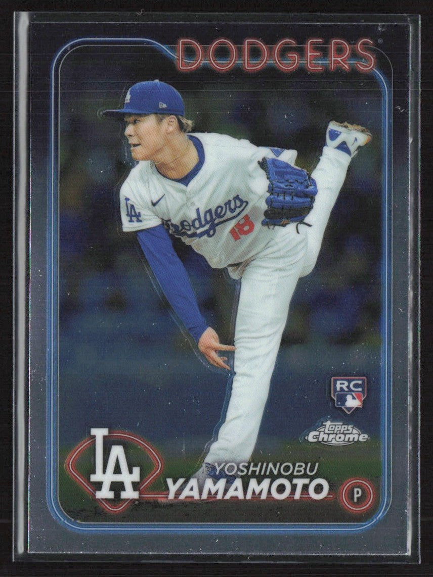 Yoshinobu Yamamoto 2024 Topps Chrome RC #18 Los Angeles Dodgers