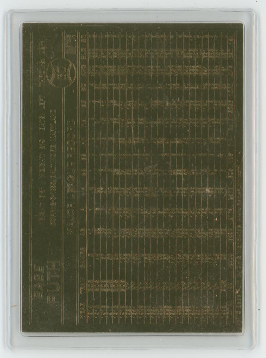 Babe Ruth 1996 Danbury Mint 22K Gold New York Yankees