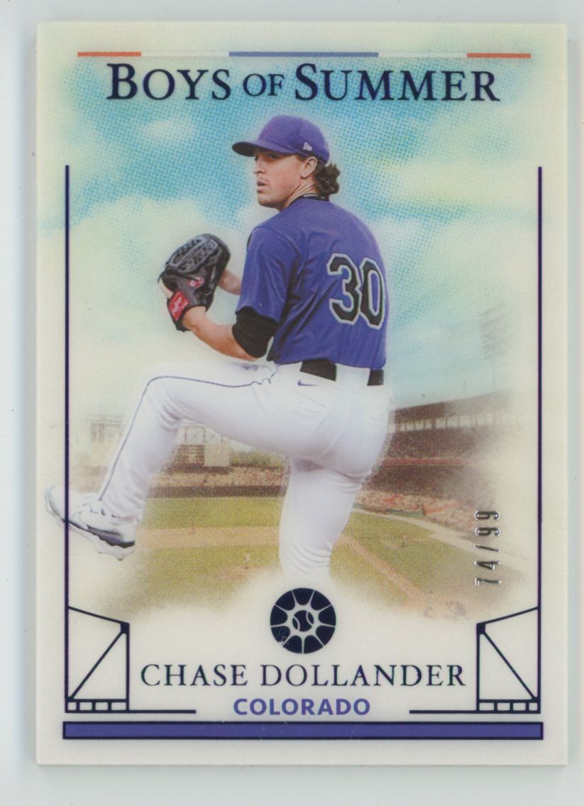 Chase Dollander 2024 Panini Boys of Summer Blue /99 #54 Colorado Rockies