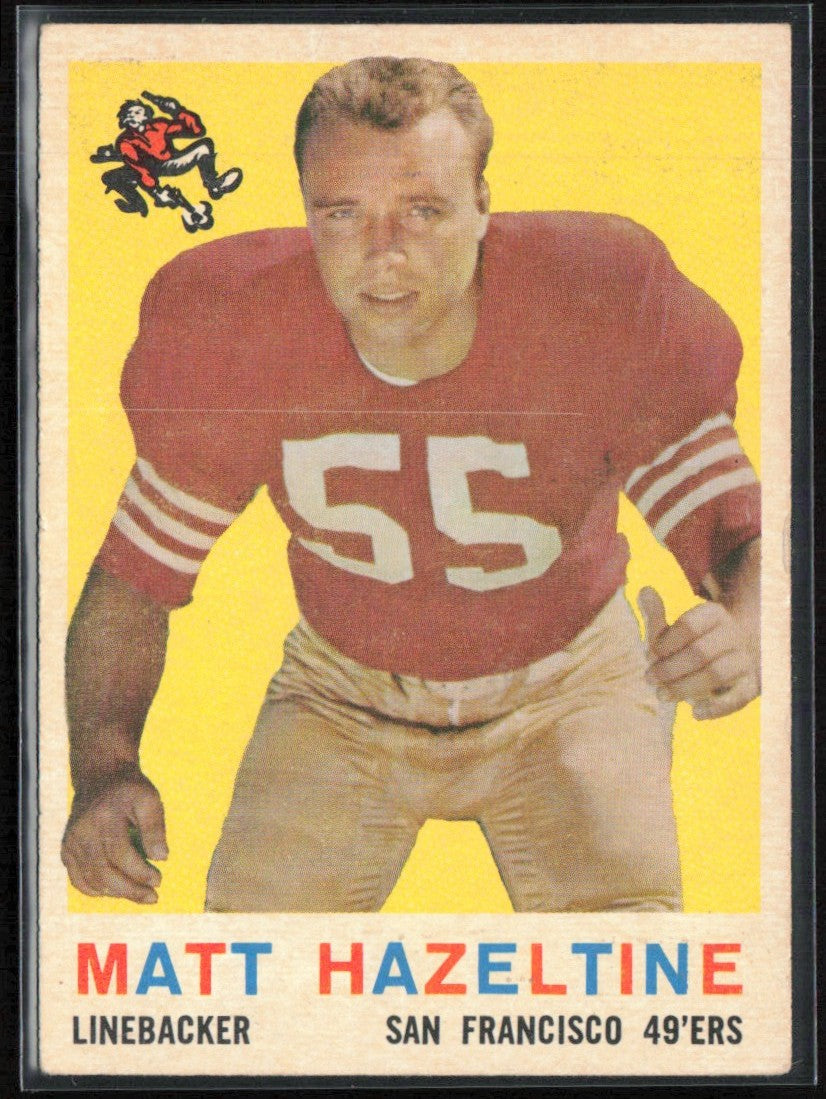Matt Hazeltine 1959 Topps #72 San Francisco 49ers