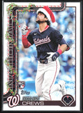 Dylan Crews 2025 Topps Holiday Santa Hat SP RC #H46 Washington Nationals