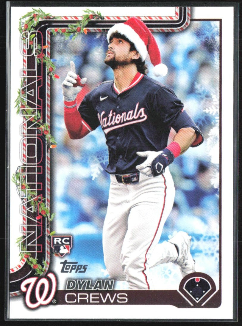 Dylan Crews 2025 Topps Holiday Santa Hat SP RC #H46 Washington Nationals