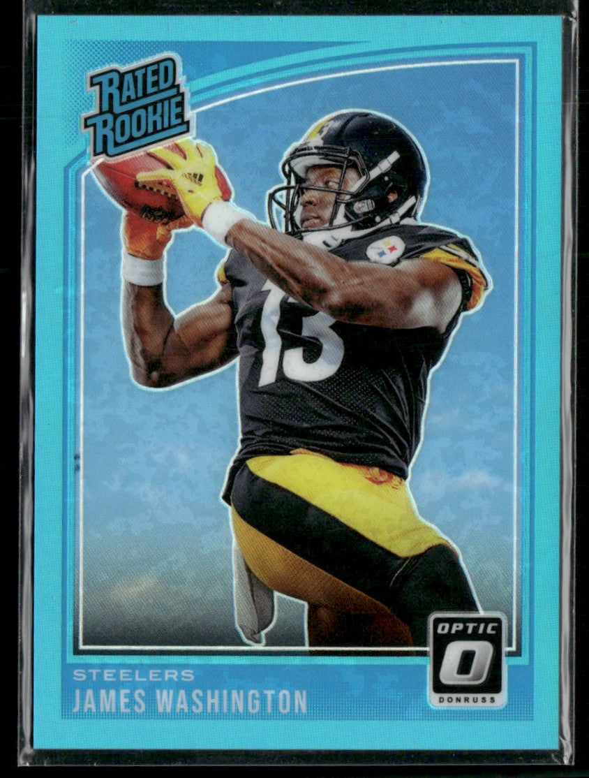 James Washington 2018 Donruss Optic Aqua Prizm RC /299 #172 Pittsburgh Steelers