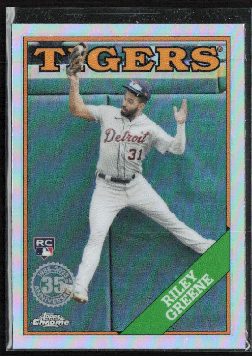 Riley Greene 2023 Topps Chrome 1988 Design RC #88BC-5 Detroit Tigers