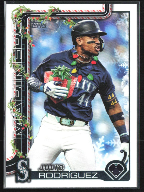 Julio Rodriguez 2025 Topps Holiday X-Mas Present SP #H186 Seattle Mariners