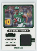 Breece Hall 2022 Panini Contenders Rookie Ticket RC Jersey #RTS-BHA
