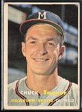 Chuck Tanner 1957 Topps #392 Milwaukee Braves