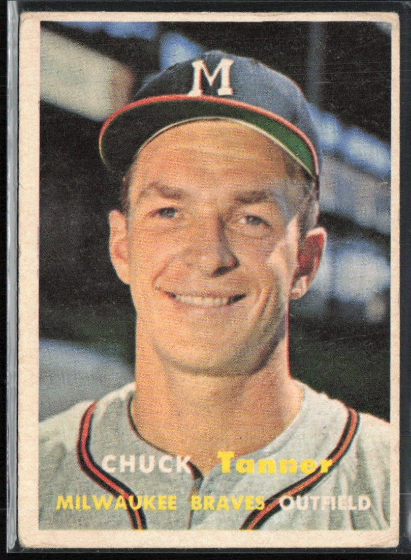 Chuck Tanner 1957 Topps #392 Milwaukee Braves