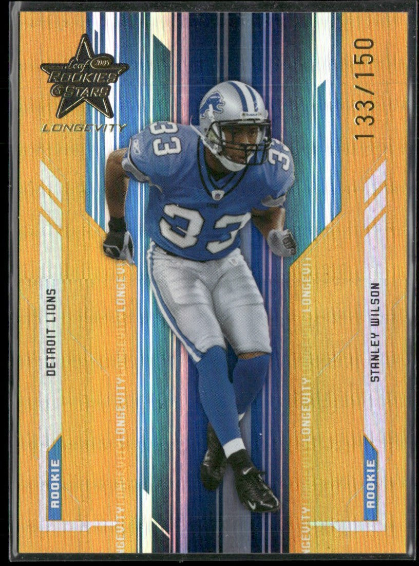 Stanley Wilson 2005 Leaf Rookies & Stars Longevity Gold /150 #129 Detroit Lions
