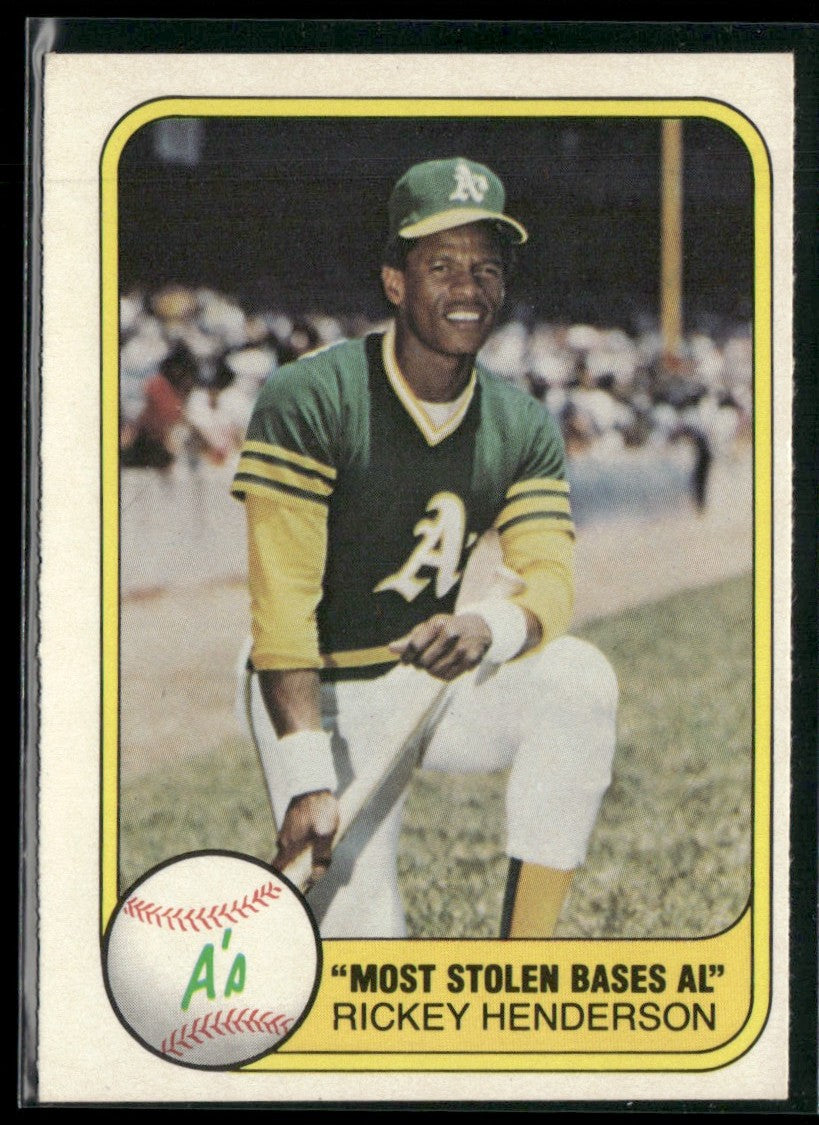 Rickey Henderson 1981 Fleer #351 Oakland Athletics