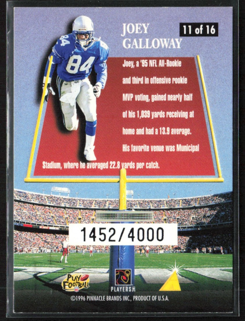 Joey Galloway 1996 Summit Turf Team /4000 #11 Seattle Seahawks