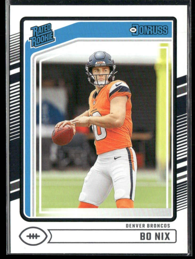 Bo Nix 2024 Donruss Rated Rookies RC #369 Denver Broncos