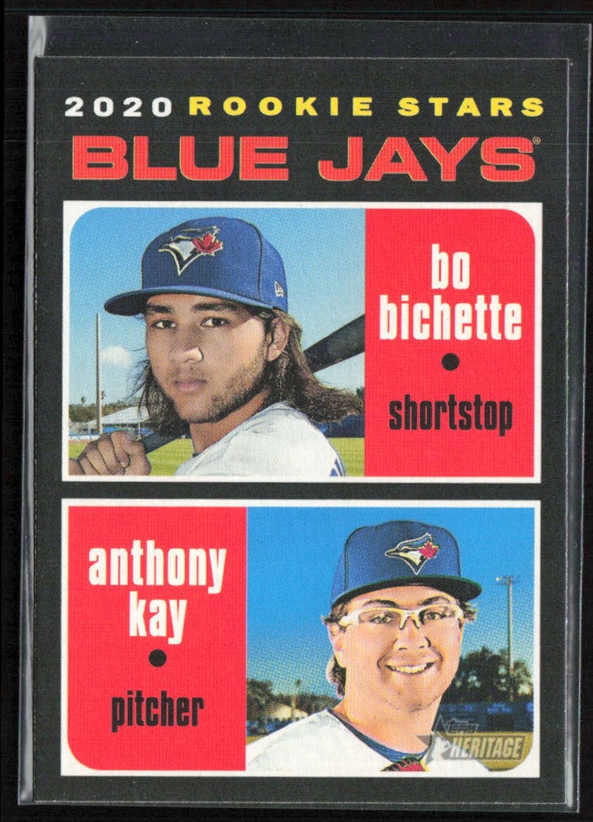 Bo Bichette/Anthony Kay 2020 Topps Heritage Rookie Stars RC #52