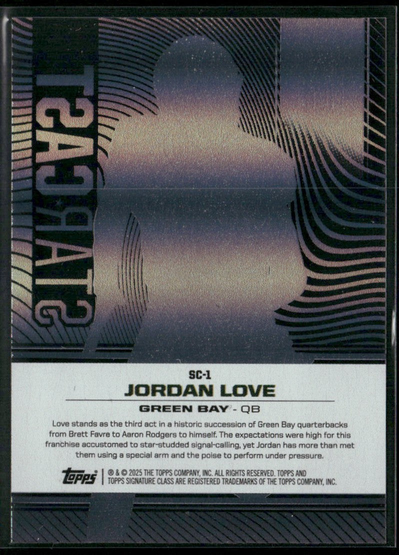 Jordan Love 2024 Topps Signature Class Star Cast #SC-1 Green Bay Packers