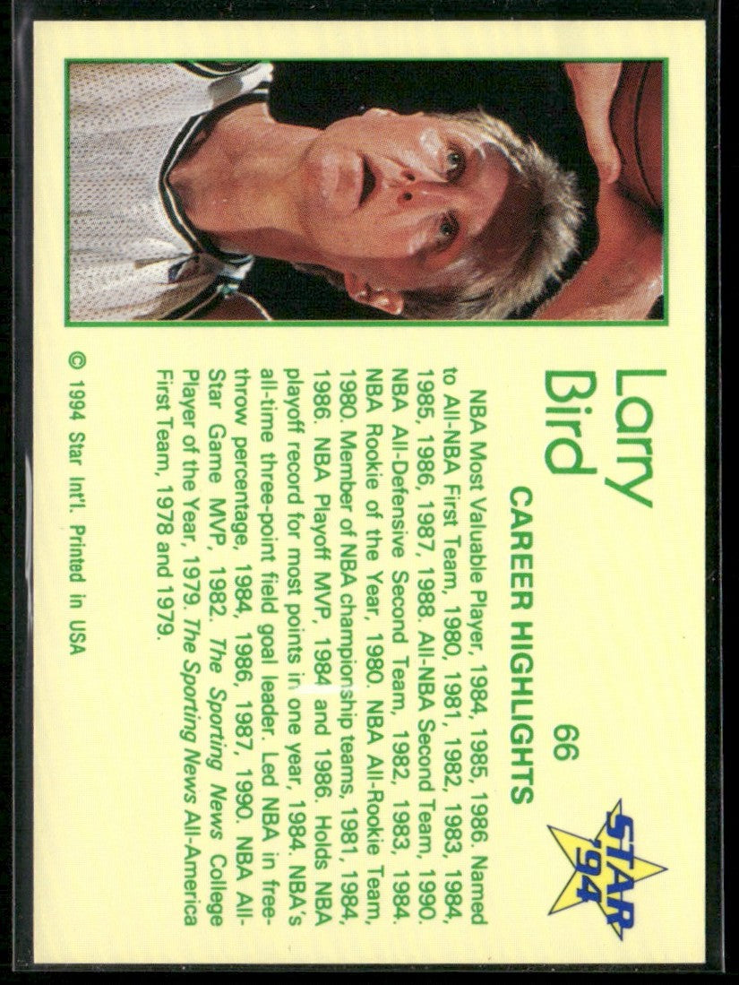 Larry Bird 1994 Star #66 Boston Celtics