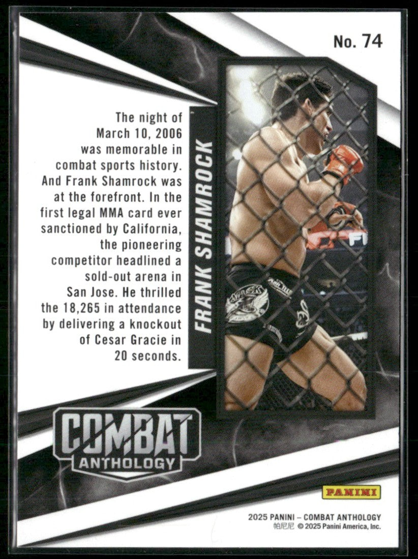 Frank Shamrock 2025 Panini Combat Anthology Red /199 #74