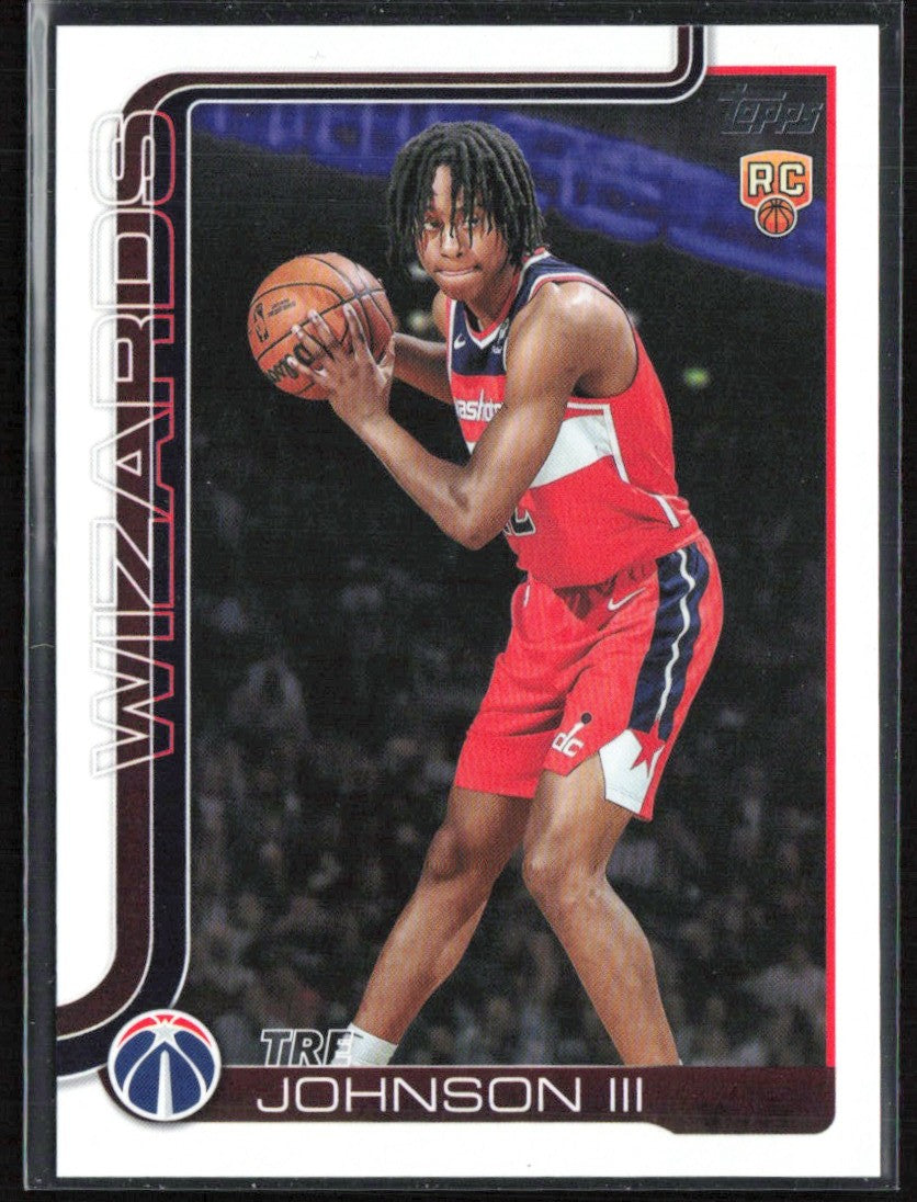 Tre Johnson III 2025 Topps RC #206 Washington Wizards