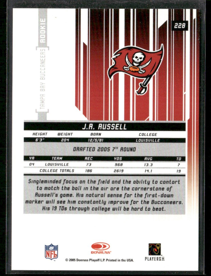 J.R. Russell 2005 Leaf Rookies & Stars Sapphire RC /150 #228