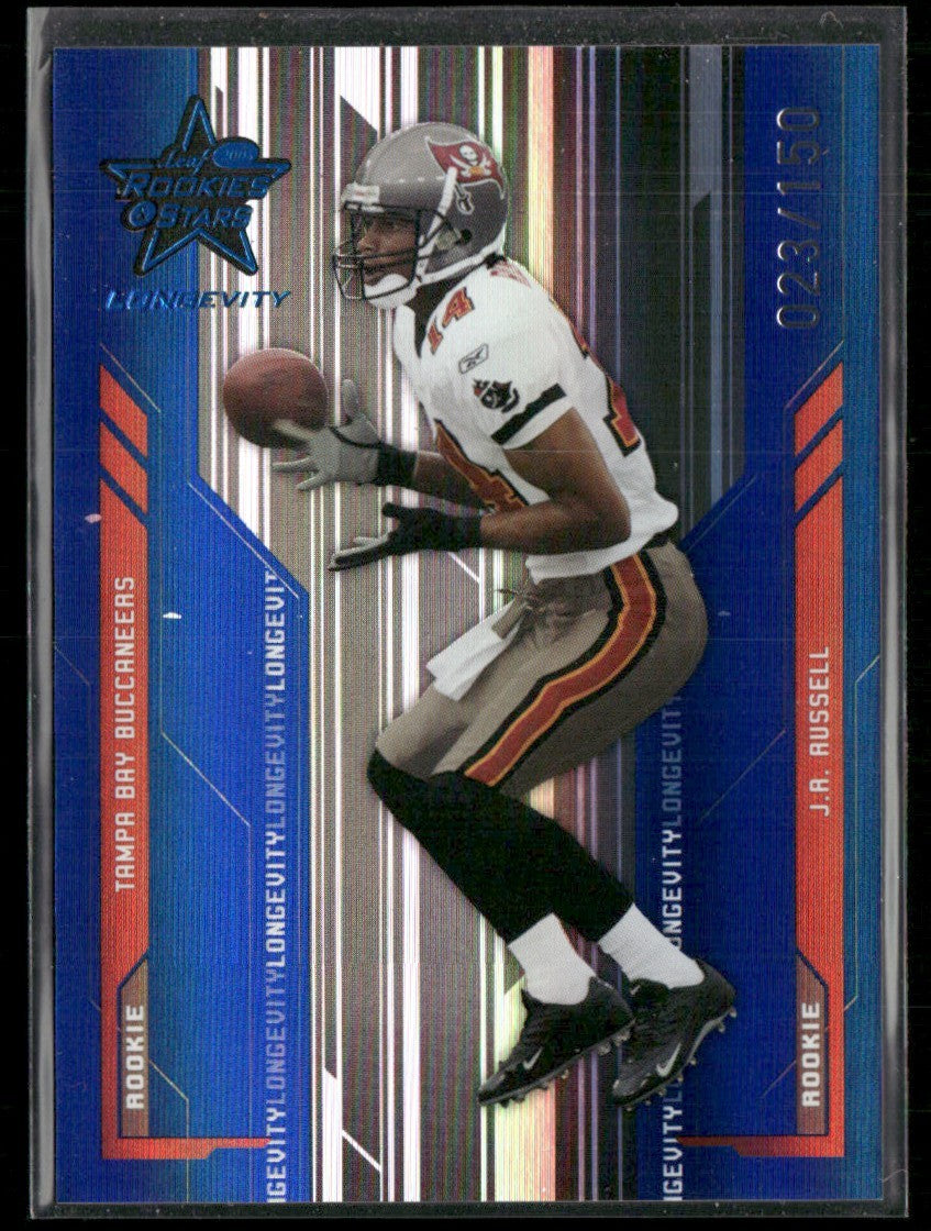 J.R. Russell 2005 Leaf Rookies & Stars Sapphire RC /150 #228