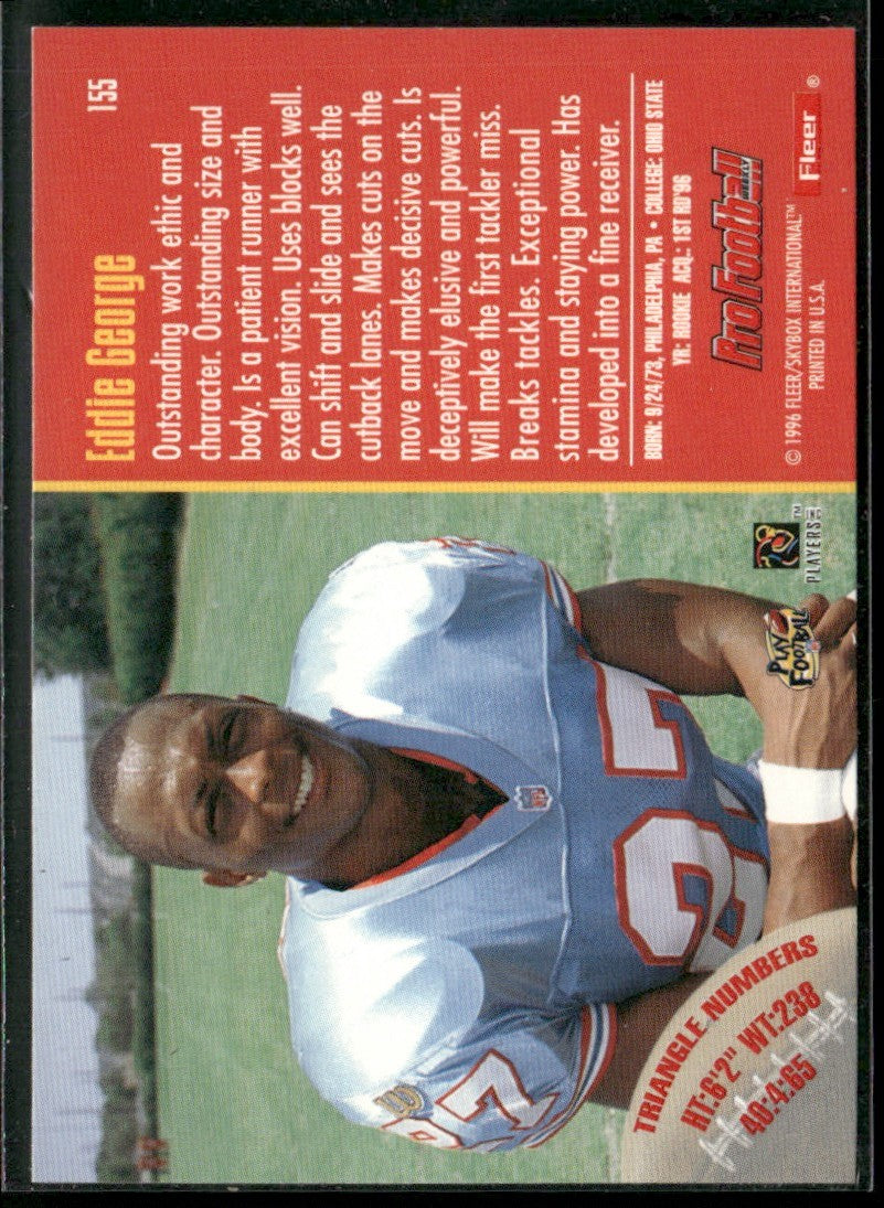 Eddie George 1996 Fleer RC #155 Houston Oilers