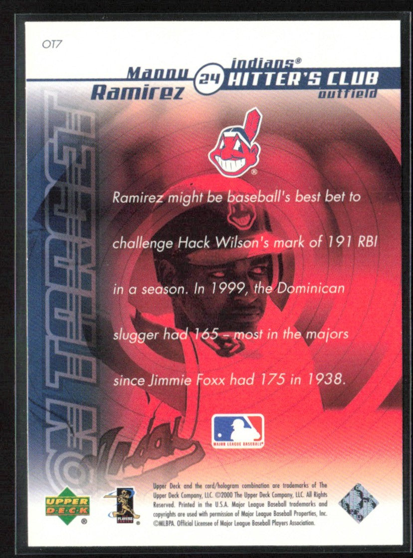 Manny Ramirez 2000 Upper Deck Hitter's Club On Target #OT7 Cleveland Indians
