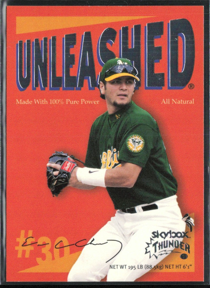 Eric Chavez 1999 SkyBox Thunder Unleashed #3 Oakland Athletics