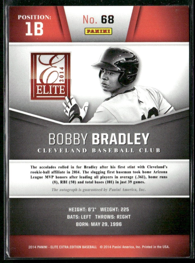 Bobby Bradley 2014 Panini Elite Extra Edition Prospects Signatures AUTO /799 #68