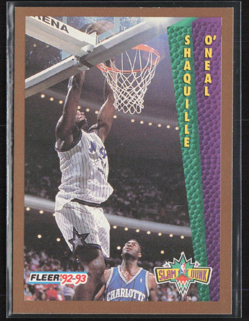 Shaquille O'Neal 1992 Fleer Slam Dunk #298 Orlando Magic