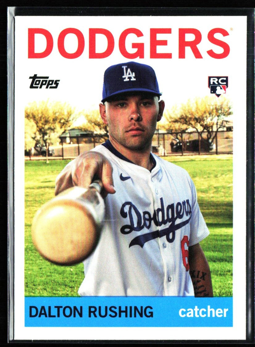 Dalton Rushing 2025 Topps Archives 1964 Design RC #90 Los Angeles Dodgers