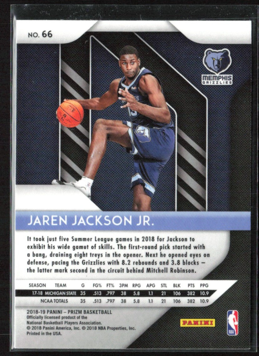 Jaren Jackson Jr. 2018 Panini Prizm RC #66 Memphis Grizzlies