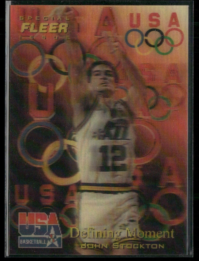 John Stockton 1996 Fleer USA Defining Moment #30 USA