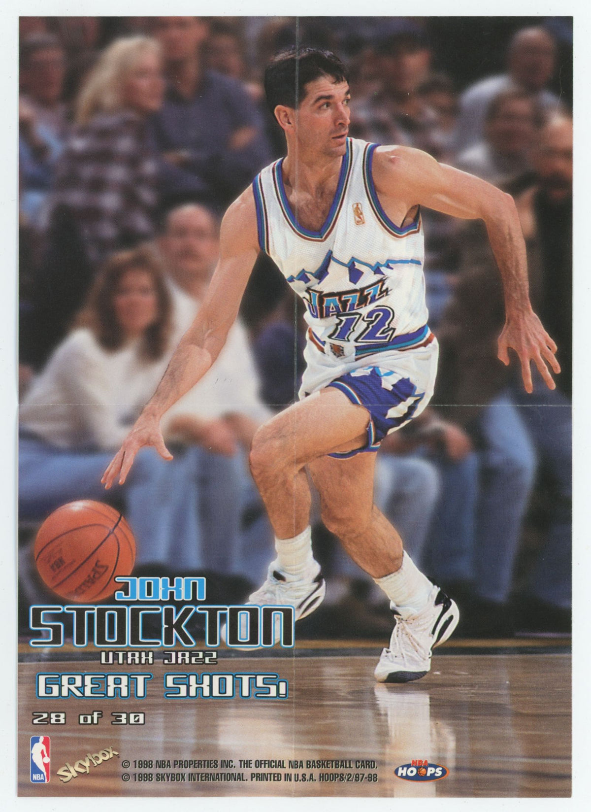 John Stockton 1998 Skybox Great Shots #28 Utah Jazz