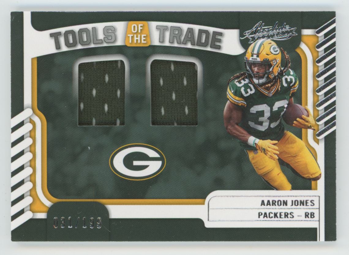 Aaron Jones 2022 Panini Absolute Tools of the Trade /199 Jersey #TTD-26
