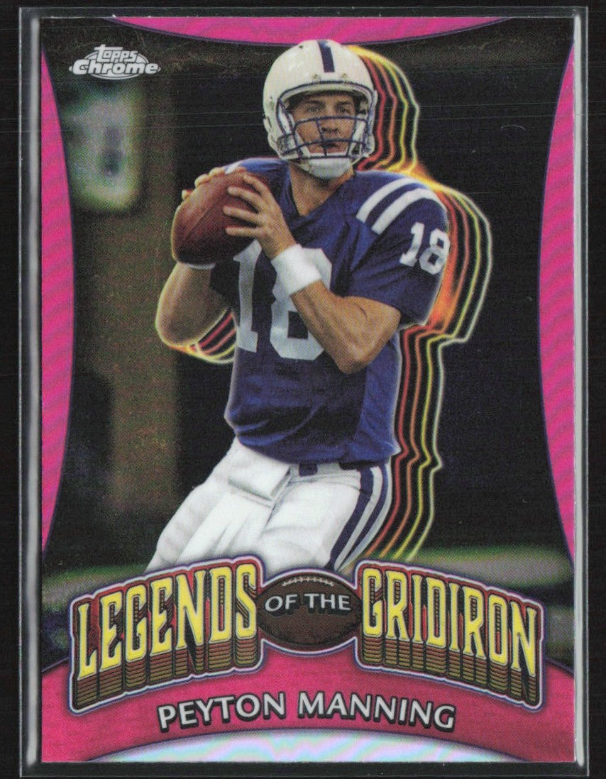 Peyton Manning 2024 Topps Chrome Legends of the Gridiron Pink Refractor #LOG-2