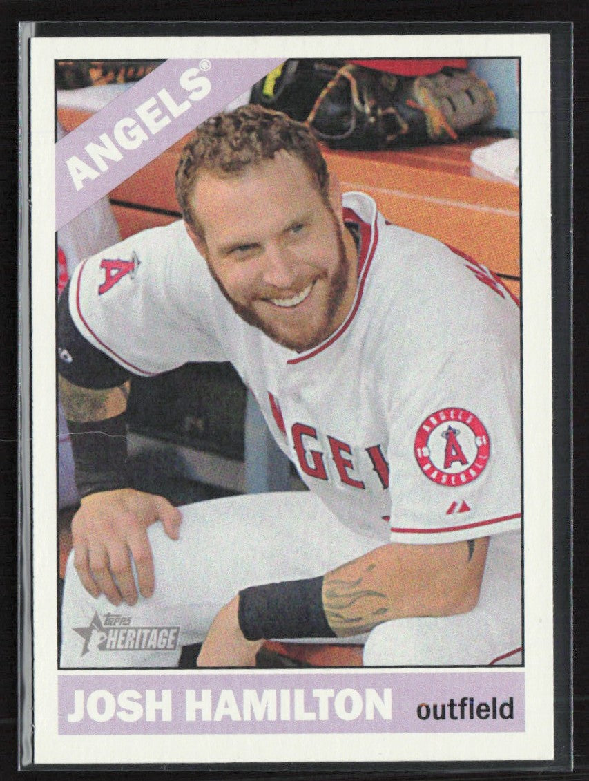 Josh Hamilton 2015 Topps Heritage SP #437 Los Angeles Angels