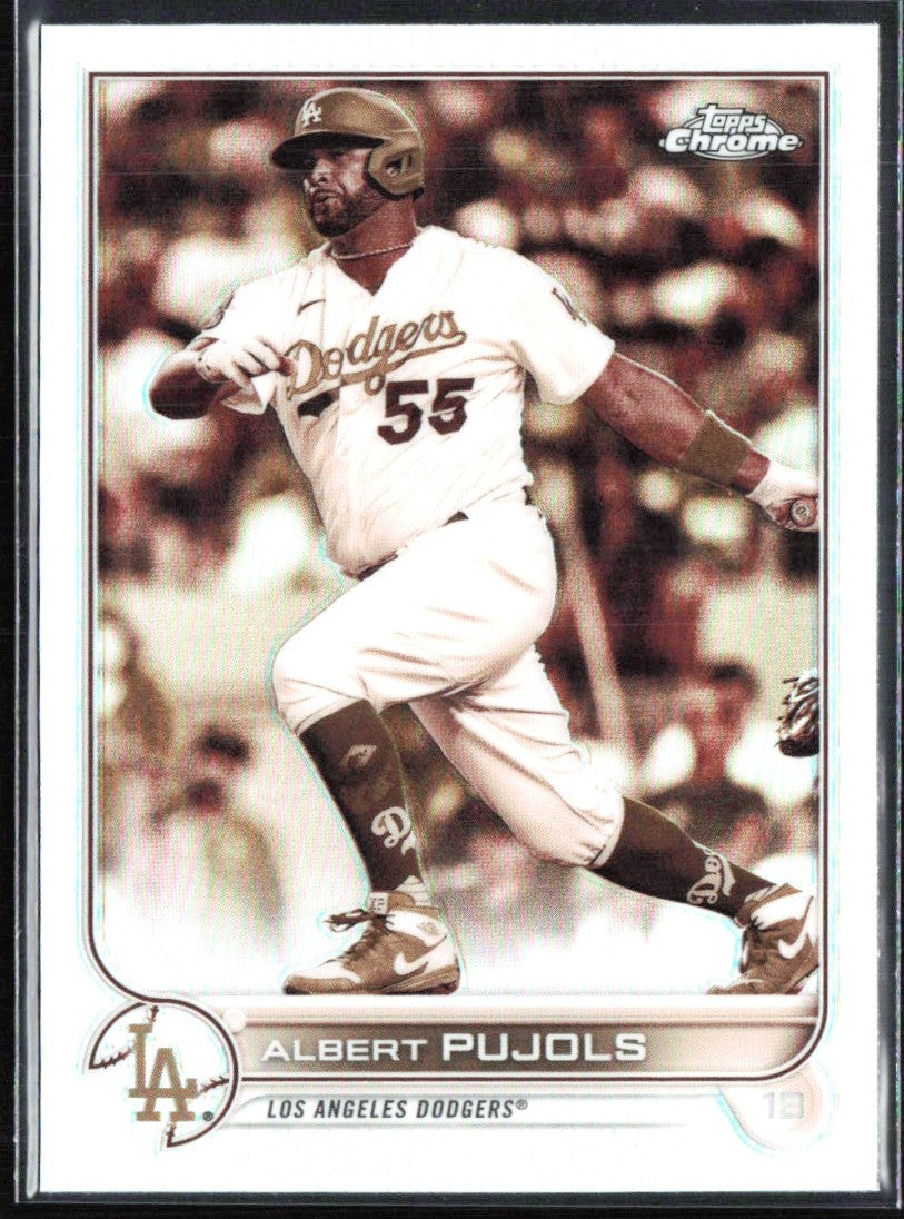 Albert Pujols 2022 Topps Chrome Sepia Refractor #84 Los Angeles Dodgers