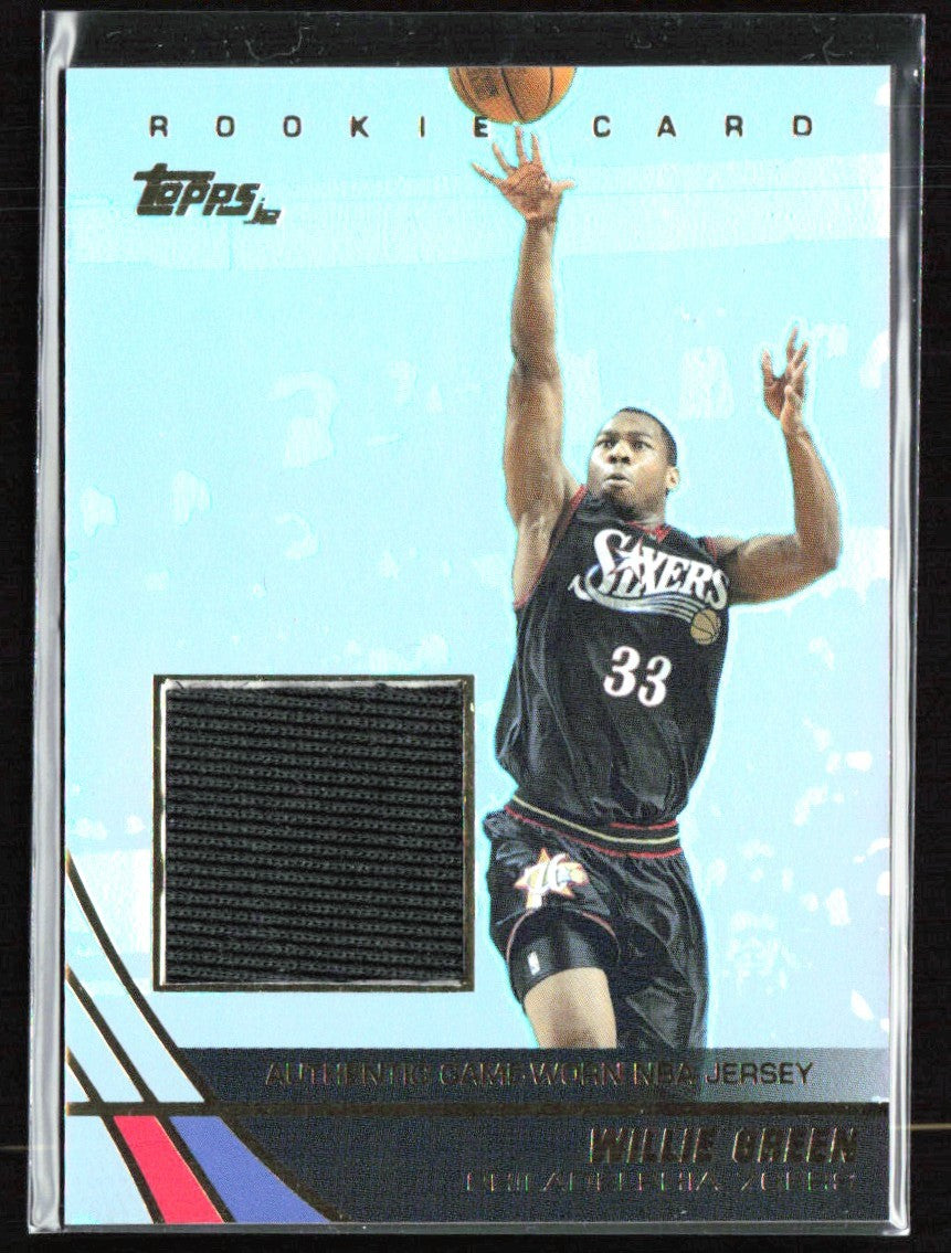 Willie Green 2004 Topps Rookie Card Jersey #JE-WG Philadelphia 76ers