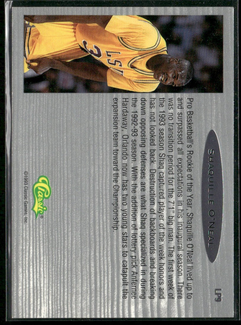 Shaquille O'Neal 1993 Classic Draft Picks Limited Prints /74500 #LP9 LSU
