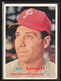Joe Lonnett 1957 Topps RC #241 Philadelphia Phillies