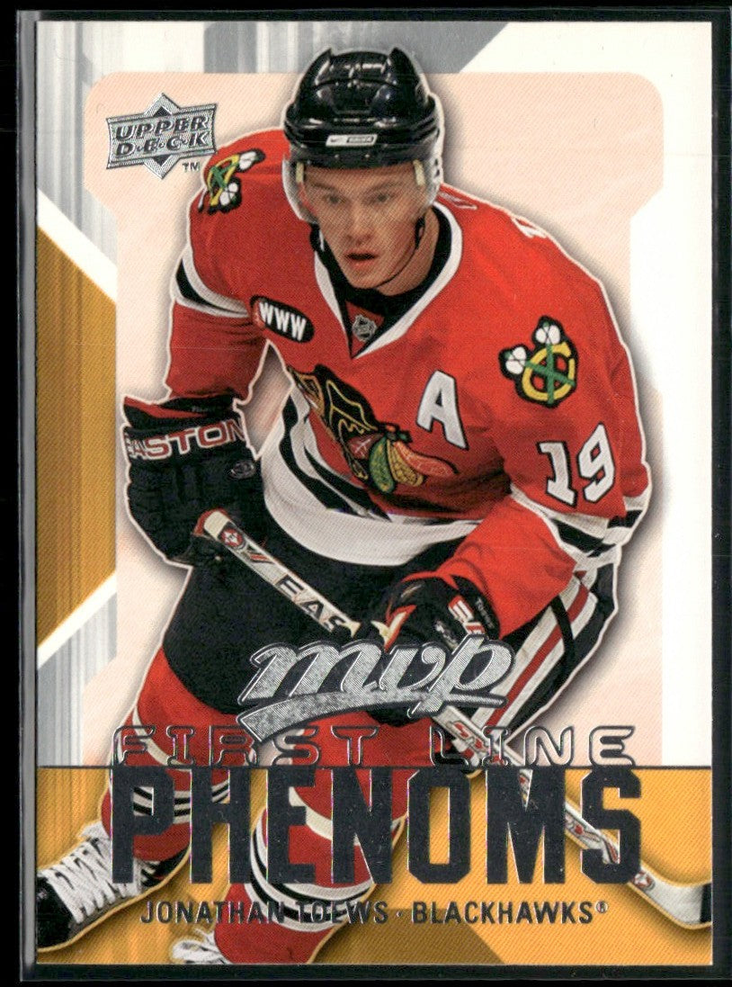 Jonathan Toews 2008 Upper Deck MVP First Line Phenoms #FL5 Chicago Blackhawks